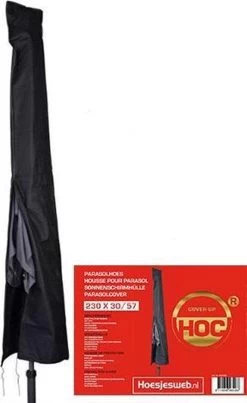 Parasolhoes - Hoes Ronde Stokparasol T/m ø 4m - Hoes Vierkante Stokparasol 3mx3m - Zware Dikke Kwaliteit -Gardena Winkel 736x1200