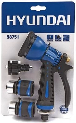 Hyundai Sproeiset Deluxe 4-delig - Geschikt Voor 13 Mm (1/2) En 15 Mm (5/8) - Ergonomische Design - Roestvrij Staal -Gardena Winkel 737x1200