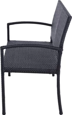 Outsunny Polyrotan Tuinbank 2-zits Parkbank Bank Staal Zwart 867-022 16 Outsunny Polyrotan Tuinbank 2-zits Parkbank Bank Staal Zwart 867-022 -Gardena Winkel 753x1200