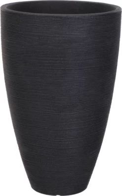 Pro Garden ProGarden Bloempot Geribbeld 40x60 Cm Antracietkleurig