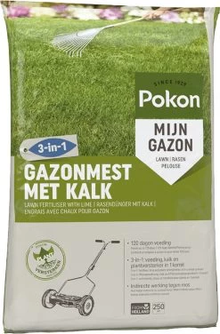 Pokon Gazonmest Met Kalk - 16,8kg - Mest - Geschikt Voor 250m² - 120 Dagen Voeding -Gardena Winkel 789x1200 2