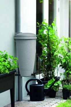 Elho Green Basics Rain Catcher 33 - Regenton Voor Balkonbuiten - Ø 33.5 X H 73.5 Cm - Grijs/Living Concrete -Gardena Winkel 800x1200 68