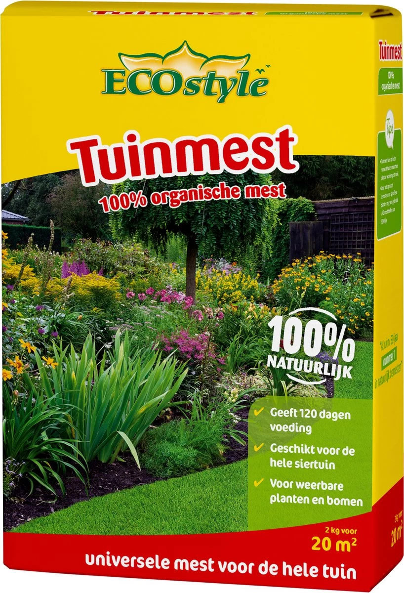 ECOstyle Tuinmest Organische Meststof - Border & Siertuin - Natuurlijke Meststof Gazon - 120 Dagen Voeding- 50 M² - 5 KG 4 ECOstyle Tuinmest Organische Meststof - Border & Siertuin - Natuurlijke Meststof Gazon - 120 Dagen Voeding- 50 M² - 5 KG - Afbeelding 4