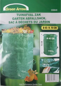 Benson Tuinafval Zak Heavy Duty 110 Liter – 70x45cm | Puinzak | Grote Zak Voor Het Opslaan Van Bladeren Takken En Afval -Gardena Winkel 848x1200