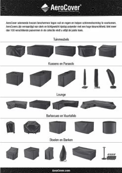 AeroCover Loungesethoes 220x220x90xH70 Cm - Antraciet -Gardena Winkel 852x1200