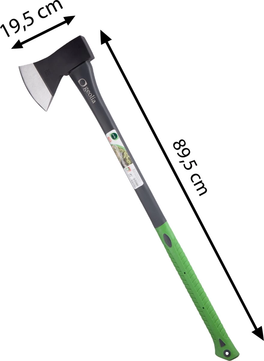 GEOLIA - Bijl - Bijl - Staal - Glasvezelsteel - 2,2 Kg Met Een Stalen Kop Van 1,6 Kg - Bijlen - Grote Bijl - Kloofhamer - Kloofbijl - Kloofbijl 2 GEOLIA - Bijl - Bijl - Staal - Glasvezelsteel - 2,2 Kg Met Een Stalen Kop Van 1,6 Kg - Bijlen - Grote Bijl - Kloofhamer - Kloofbijl - Kloofbijl - Afbeelding 2