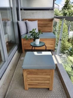 Kleine Teakhouten Tuinbank Met Opbergruimte - 100 X 60 X 90 Cm - Duurzaam Teakhout - Blijft Strak En Mooi - Sterke Constructie Om Lang Mee Te Gaan -Gardena Winkel 899x1200 3