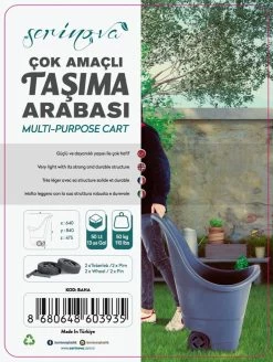 Kruiwagen Met Wielen Antraciet Tuintrolley Shoppingkar Bolderkar Max 50kg -Gardena Winkel 905x1200