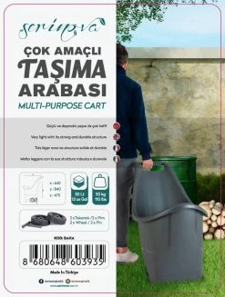 Kruiwagen Met Wielen Antraciet Tuintrolley Shoppingkar Bolderkar Max 50kg -Gardena Winkel 907x1200