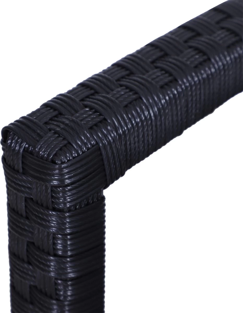 Outsunny Polyrotan Tuinbank 2-zits Parkbank Bank Staal Zwart 867-022 5 Outsunny Polyrotan Tuinbank 2-zits Parkbank Bank Staal Zwart 867-022 - Afbeelding 5