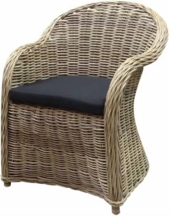 Roma Dining Tuinstoel Naturel Rotan - Suntech Kussen -Gardena Winkel 939x1200