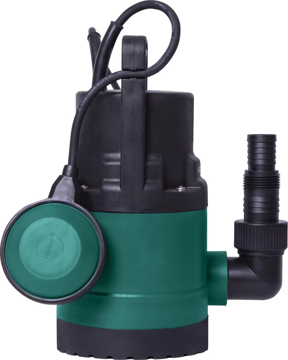 VONROC Dompelpomp/Waterpomp 300W - 6500l/h - Voor Schoon En Licht Vervuild Water - Met Vlotter 2 VONROC Dompelpomp/Waterpomp 300W - 6500l/h - Voor Schoon En Licht Vervuild Water - Met Vlotter - Afbeelding 2