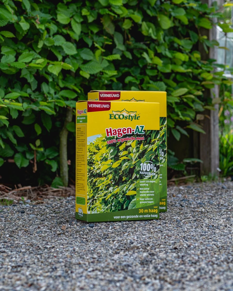 ECOstyle Hagen-AZ Organische Tuinmest - Voor Gezond Bodemleven - Remt Uitval Van Bladeren - 120 Dagen Voeding - Voor 50m Haag - 2,75 KG 7 ECOstyle Hagen-AZ Organische Tuinmest - Voor Gezond Bodemleven - Remt Uitval Van Bladeren - 120 Dagen Voeding - Voor 50m Haag - 2,75 KG - Afbeelding 7