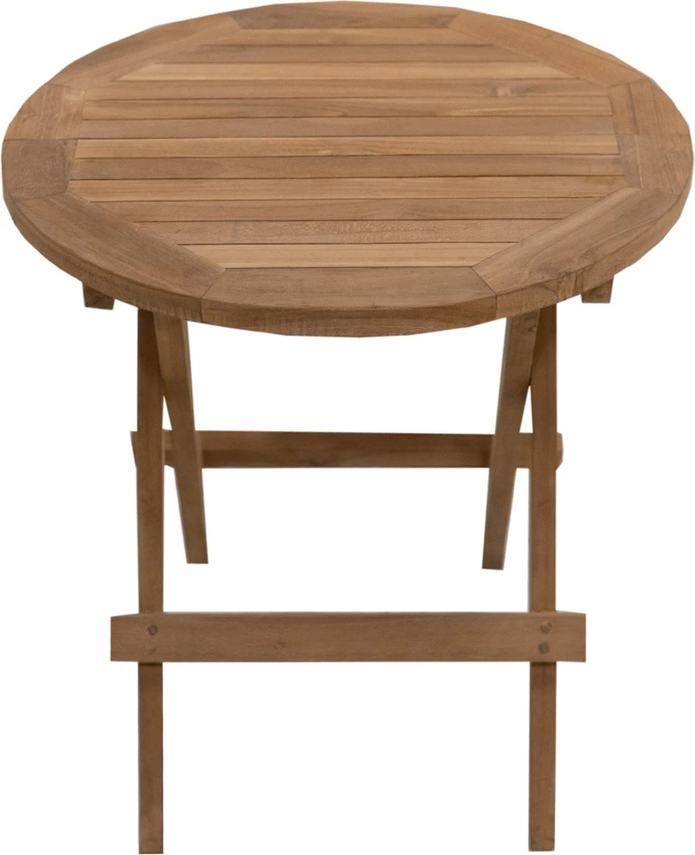 Picknicktafel Rond - Bijzettafel Voor Buiten - - Inklapbare Picknicktafel - Kleine Klaptafel Met Handvat - 50cm 2 Picknicktafel Rond - Bijzettafel Voor Buiten - - Inklapbare Picknicktafel - Kleine Klaptafel Met Handvat - 50cm - Afbeelding 2
