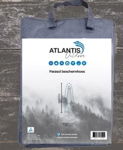 Weersbestendige Parasolhoes - Rond & Vierkant - Max. 3 X 3 M - Grijs / Antraciet - Stokparasol -Gardena Winkel 992x1200 3